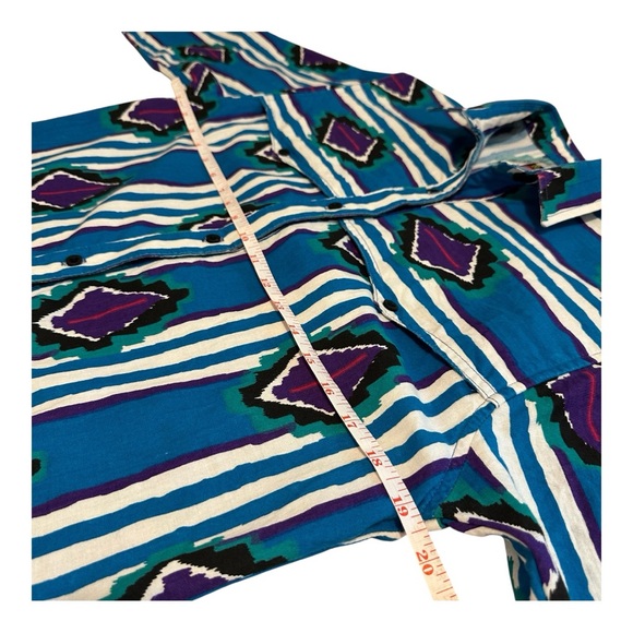 Vintage Ruddock Bros Western Roper Rodeo Button Down Colourful Long Sleeve Small - Picture 13 of 16
